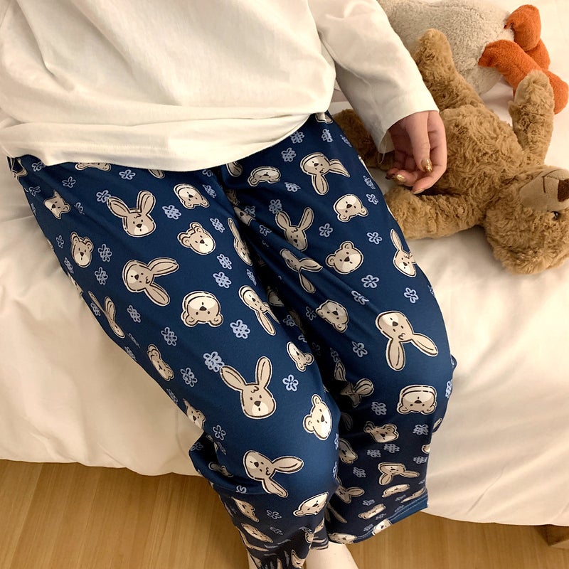 Walking Pants Cartoon Pajama Pants Women'S Summer And Autumn New Outer Wear Home Air Conditioning Pants Korean Loose Casual Pants For Children - Image 1