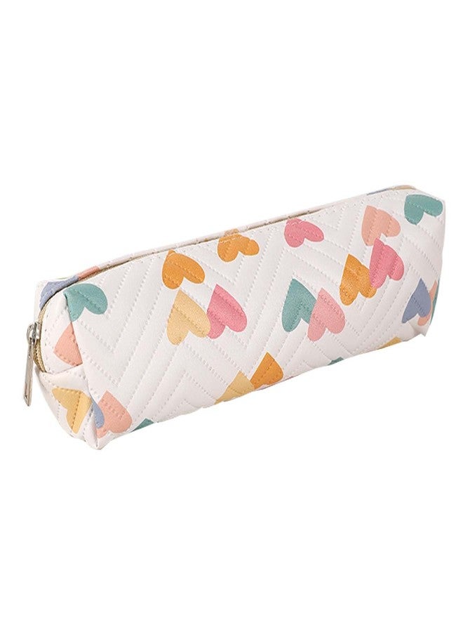 HABUAETY Small Pencil Pouch Cute Makeup Heart Pen Bag Women Office Stationery Comestic Bag - Image 1