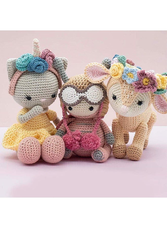 مجموعة خيوط كروشيه من القطن، كرات من خيوط القطن، للتطريز اليدوي، صليب كروشيه، تصميم سادة بألوان متنوعة، خيوط حياكة، خيوط تطريز يدوي (16 قطعة) - Image 2