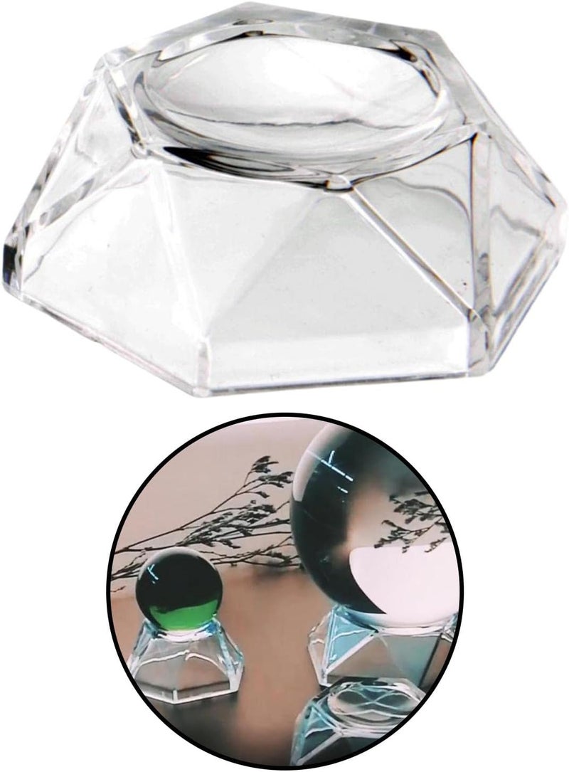 klarako Sphere Display Stand (Clear Acrylic) Crystal Ball Display Base Holder Home Decor  Large - Image 3