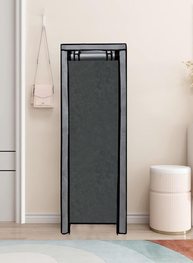 ROBMOB Shoe Rack Cover for Home Only for 9- Layer Portable Foldable Shoe Stand Non Woven Zipper Fabric Cover Grey - Image 1