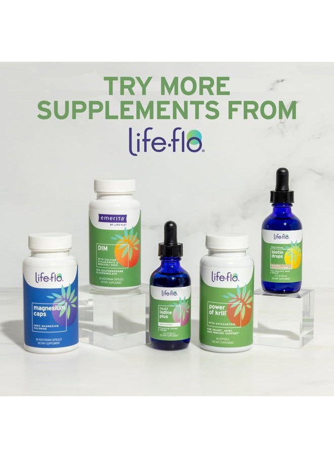 Life-flo - Life-Flo Biotin 10000mcg Drops with Vitamin D3, High Potency Liquid Biotin Supplement, Healthy Hair, Skin and Nails Support, Natural Vanilla Flavor, Vegetarian, 60-Day Guarantee, Approx. 60 Serv, 2oz - Image 1