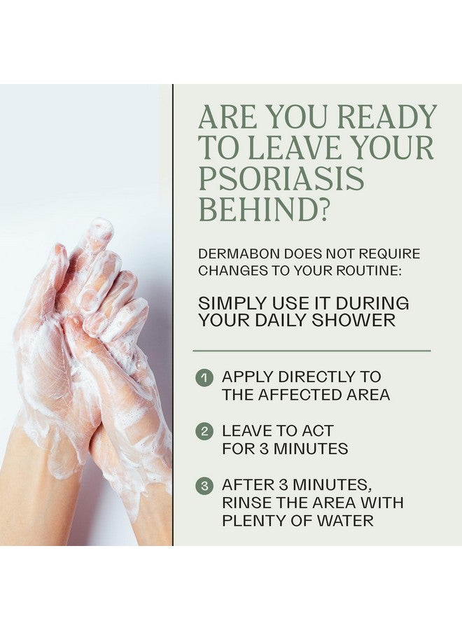 DERMABON Psoriasis, Dermatitis & Dandruff Control Soap Bar With 2% Coal Tar As Its Active Ingredient - 1 Pack - Image 3