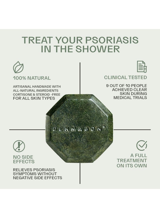 DERMABON Psoriasis, Dermatitis & Dandruff Control Soap Bar With 2% Coal Tar As Its Active Ingredient - 1 Pack - Image 1