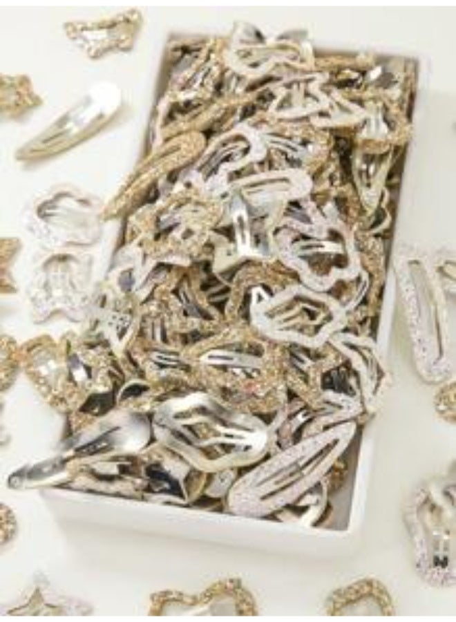 20 Glittery Hair Clips – Glitzy Stars, Flowers, and Clouds Design - Image 5