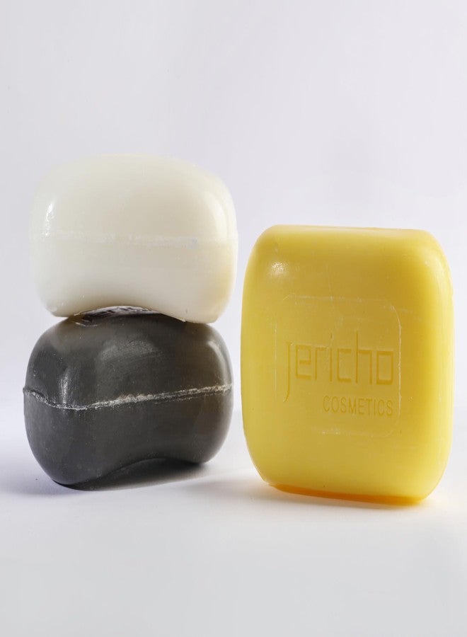Jericho Dead Sea Soap Bar Variety Pack - 3 Bars (Cleansing, Sulfur, Mud) - Mineral-Rich Face & Body Soaps for All Skin Types, Oily Skin, and Acne Care - 4.4 oz Pack of 3 Bars - Image 5
