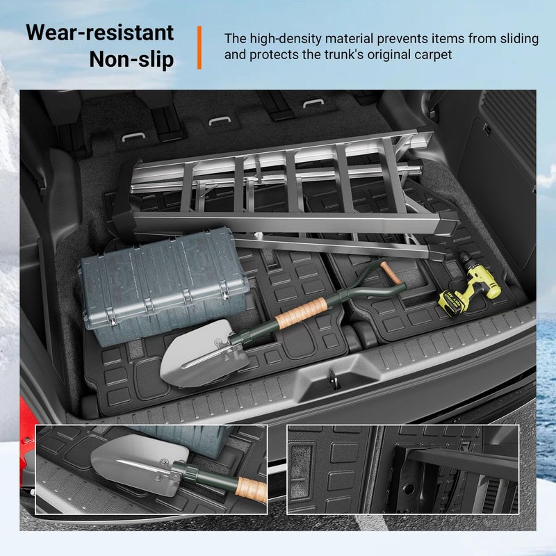 powoq Backrest Mat Compatible with 2021-2026 Toyota Sienna 3rd Row Back Seat Protector TPE Cargo Liner Cargo Mat Replacement for 2021 2022 2023 2024 2025 2026 Toyota Sienna Accessories(Backrest Mat) - Image 4