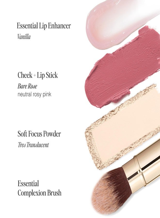 جوير مجموعة هدايا Jouer Les Must-Haves - بودرة تثبيت شفافة، فرشاة مكياج، أحمر خدود كريمي، أحمر شفاه، ومُكبِّر شفاه - بقيمة 99 دولارًا - Image 5