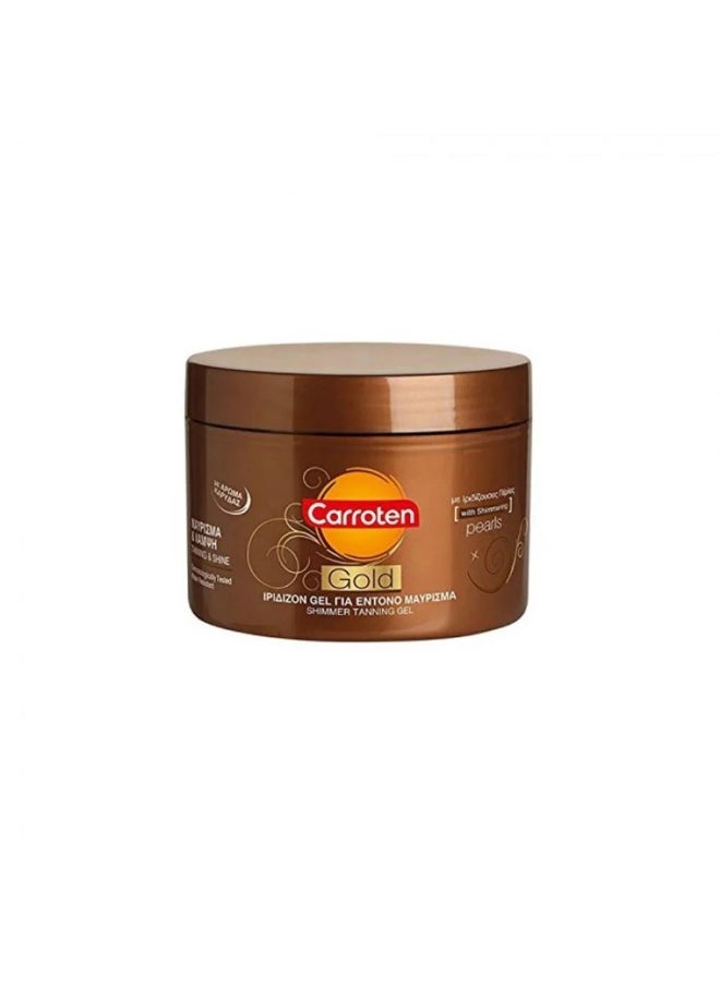 Carroten Carroten Gold Shimmer Intensive Tanning Gel Vegan 150ml - Fast Bronzing with Golden Glow and Moisturizing Oils  - Image 1