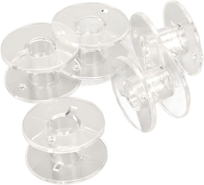10 Sets Transparent Plastic Bobbins with Case, Sewing Machine Bobbins, Lightweight Clear Bobbins for Household Use, 36 - Compartment Storage Box Included - Image 2