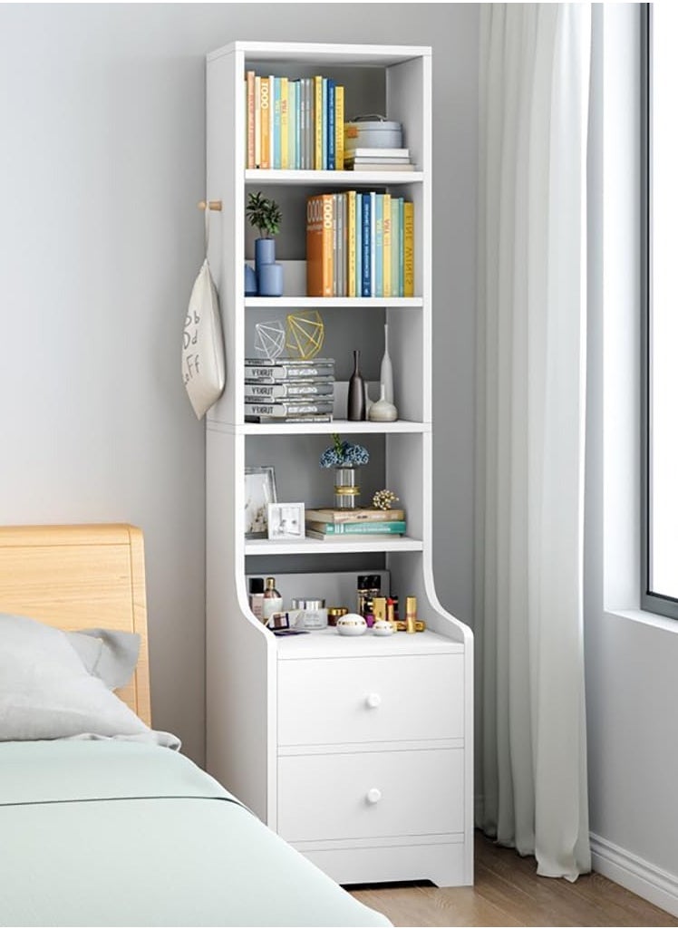 Tall bedside table shelf simple and luxurious Nordic style ins minimalist storage small bedside storage cabinet with two drawers 4 storage compartments - pzsku/Z30332116EF357462BDAEZ/45/_/1716796392/e9addb41-d758-400f-aad8-c7ed1178a1c6