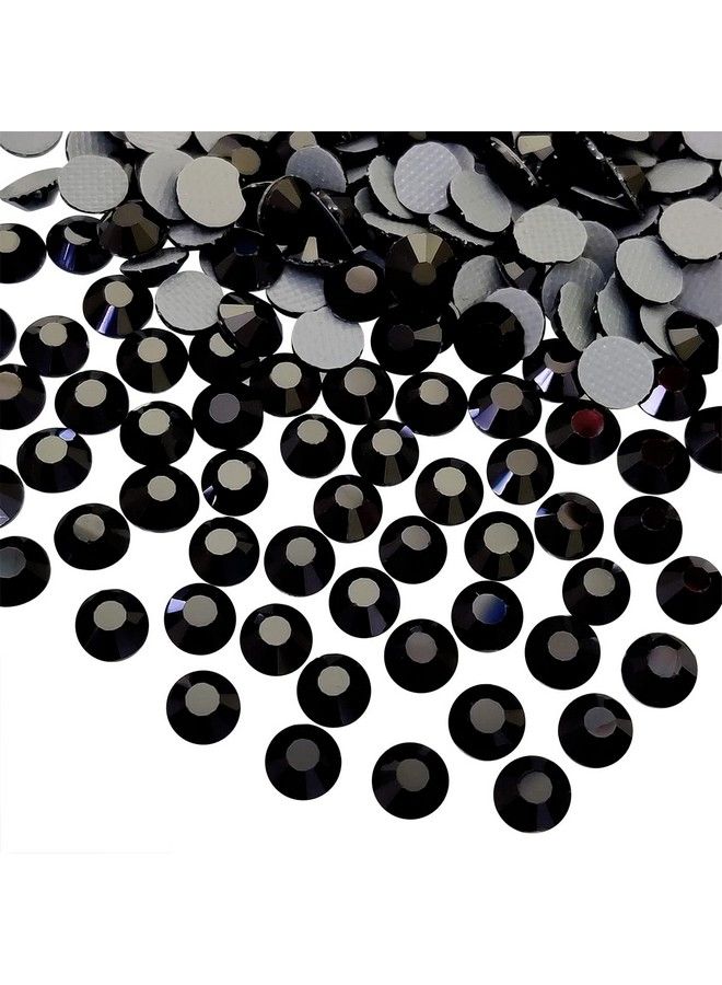 Embroiderymaterial Round Hotfix Rhinestones Glass Crystal In Jet Color 1440 Pieces Ss16 (4Mm) - Image 3