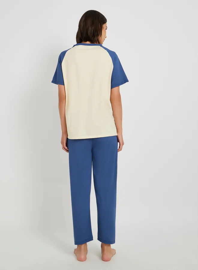 Take Two Take Two Graphic Print T-Shirt and Pyjama Set