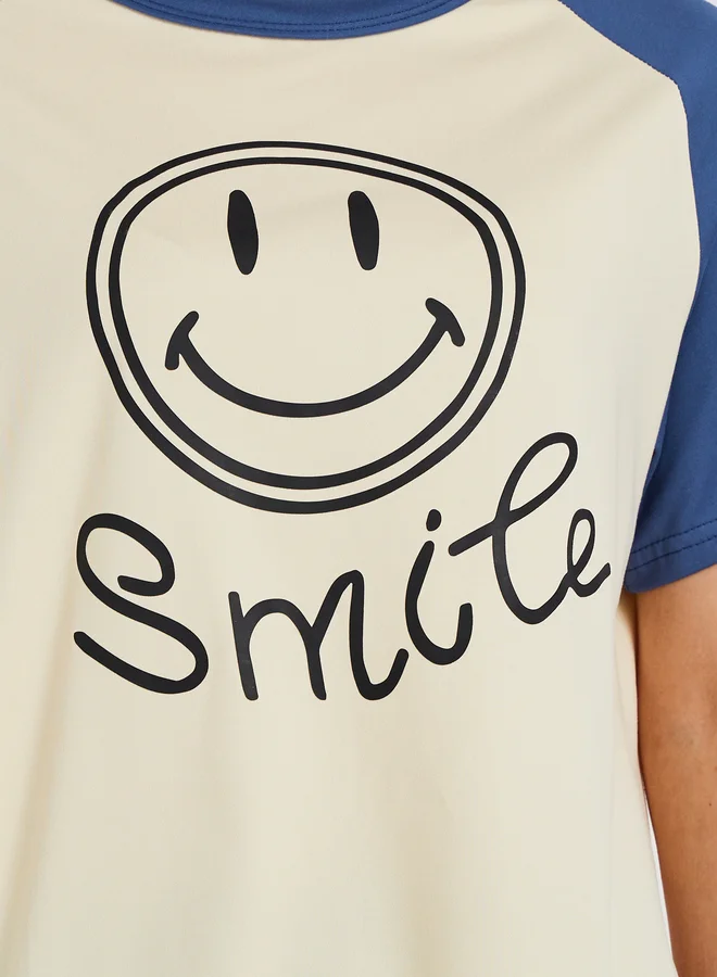 Take Two Take Two Graphic Print T-Shirt and Pyjama Set