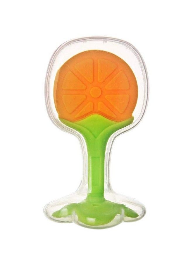The Little Lookers Infant Baby Squeezy Food Grade Silicone Bottle Feeder & Fruit Shape Silicone Teether With Fruit Pacifier (Squeezy Feeder 'Yellow' + Pacifier 'Yellow' + Teether 'Orange')(Pack Of 3)  - Image 5