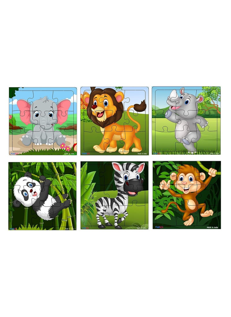 Fiddlys Fiddly's Wooden Jigsaw Puzzle for Children (Paperless Puzzle) - 9 Pieces (Pack of 6)  - Image 1