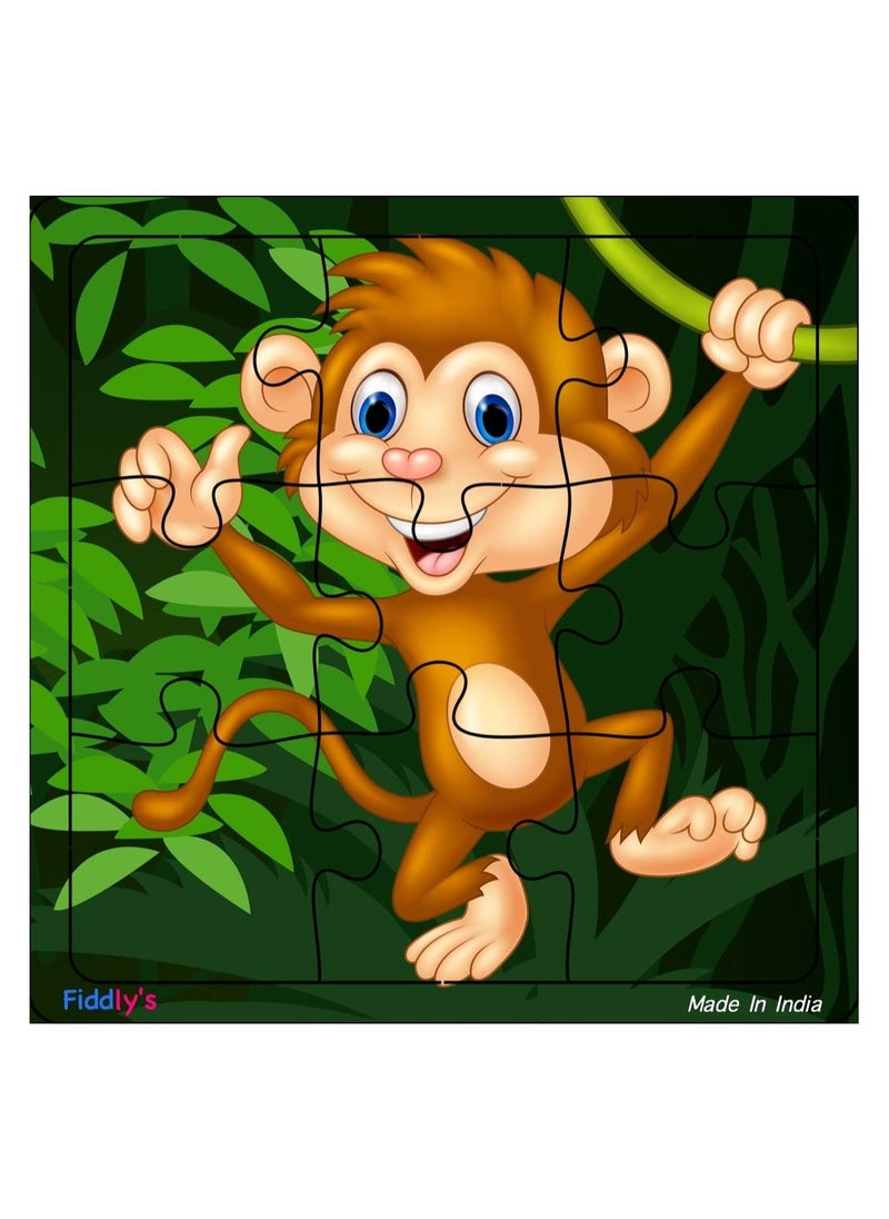Fiddlys Fiddly's Wooden Jigsaw Puzzle for Children (Paperless Puzzle) - 9 Pieces (Pack of 6)  - Image 4