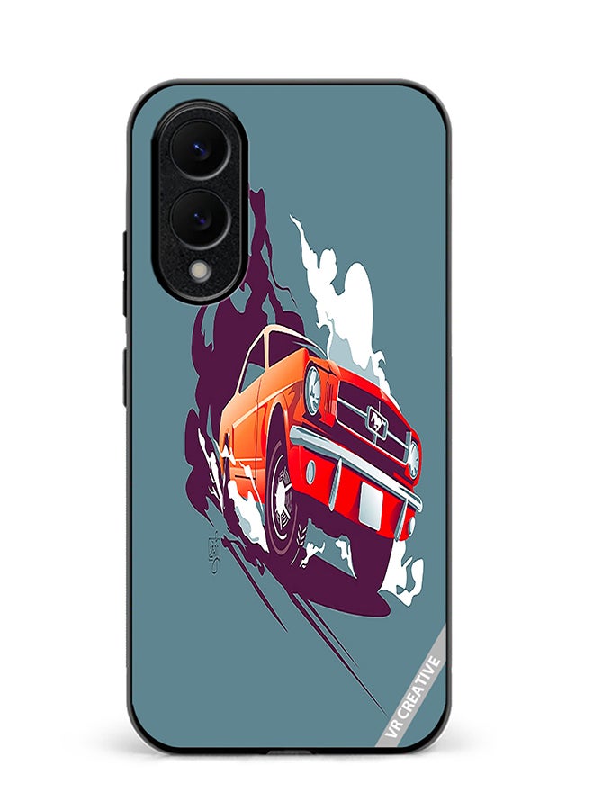 Protective Case Cover For Samsung Galaxy S25 Edge Mustang Design Multicolour