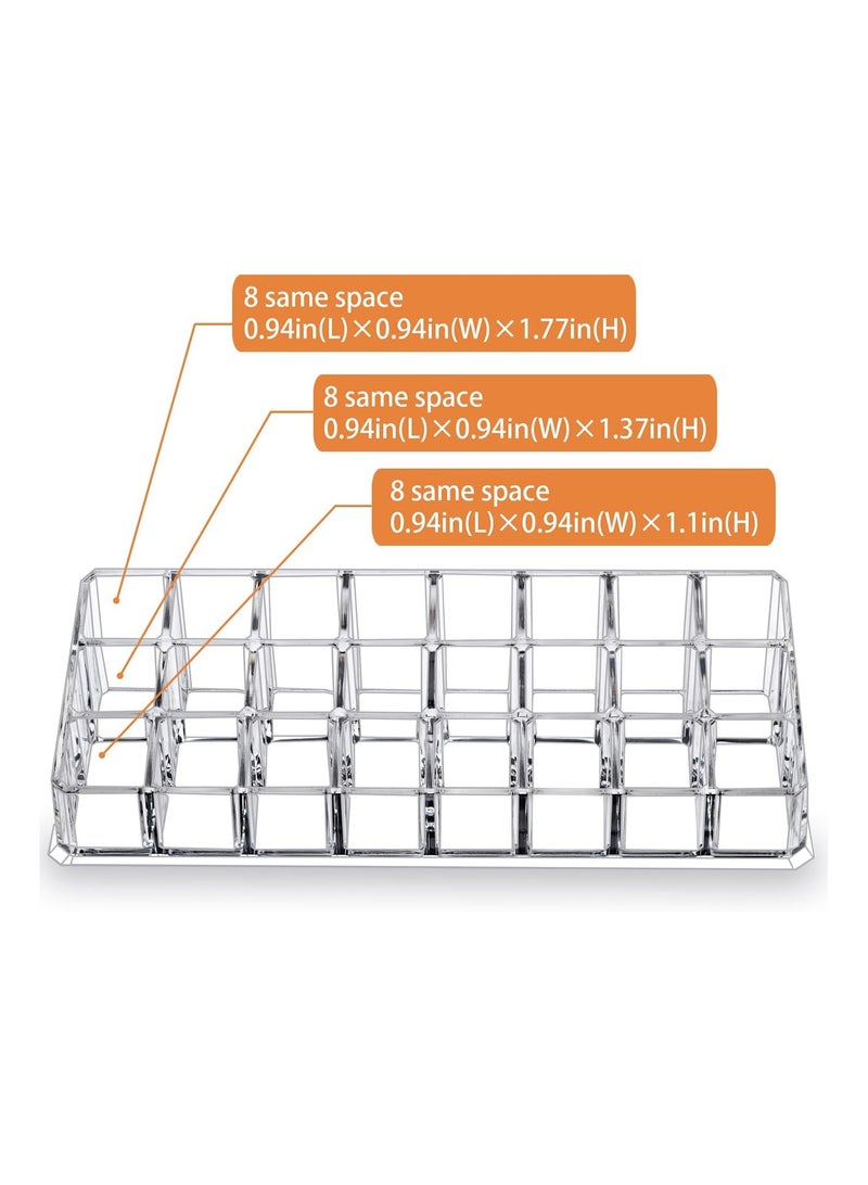 Lipstick Organizer for Vanity,Acrylic Clear Chapstick Lip Gloss Balm Roller Ball Bottle Holder with 24 Slots. - Image 5