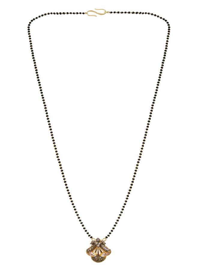 TGK Gold Plated Mangalsutra Pendant with Chain for Women (Style_1) - Image 2