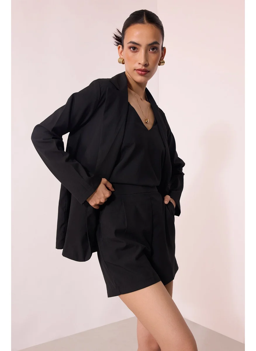 فيرجيو Virgio Women Rescued Poly Fabric Mini Length Solid Shorts