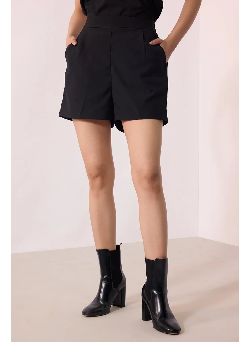 فيرجيو Virgio Women Rescued Poly Fabric Mini Length Solid Shorts