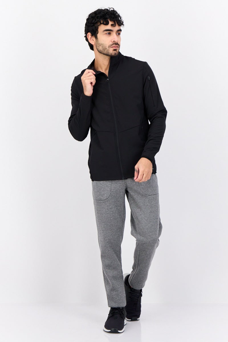 MOTION Men Sportswear Fit Long Sleeve Outdoor Jacket, Black - Image 3