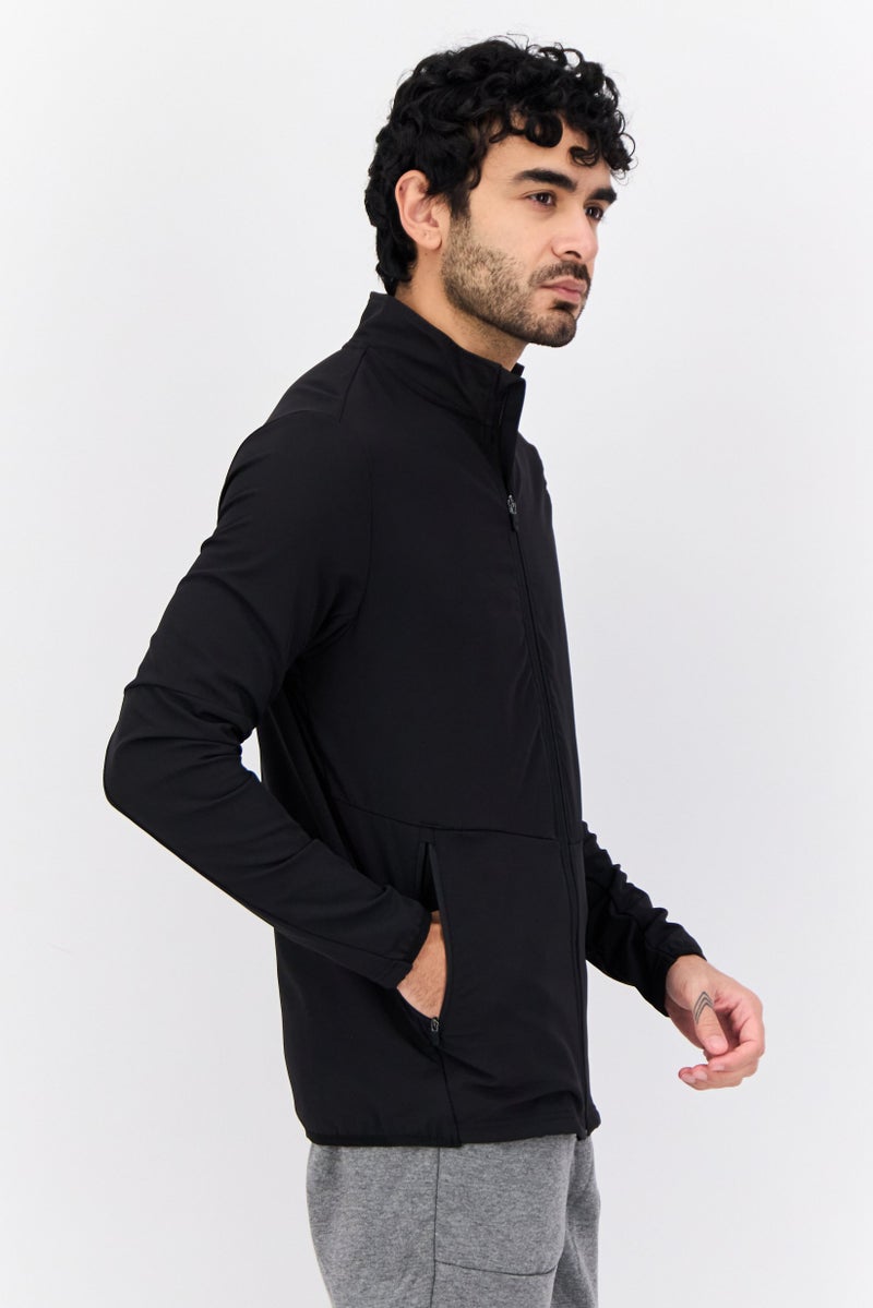 MOTION Men Sportswear Fit Long Sleeve Outdoor Jacket, Black - Image 4