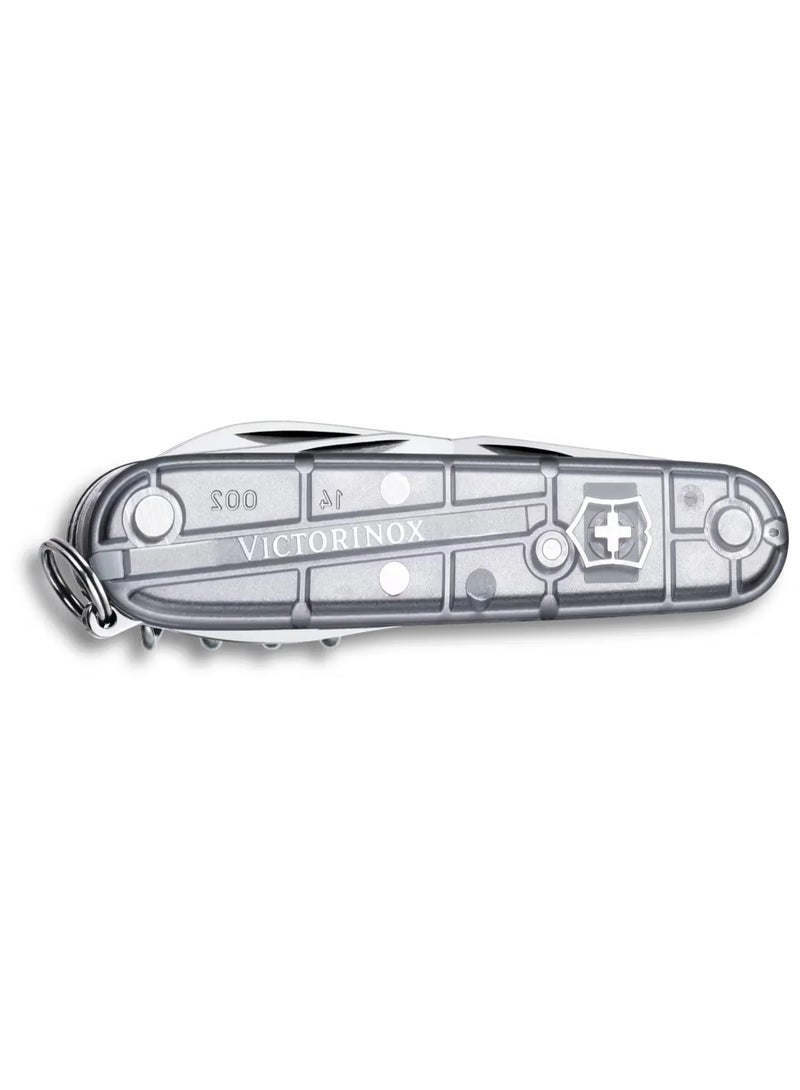 فيكترونوكس سكين الجيب السويسرية فيكتورينوكس سبارتان سيلفر تيك (Victorinox Spartan 1.3603.T7) — 12 وظيفة | غطاء فضي شفاف | فولاذ سويسري - Image 2