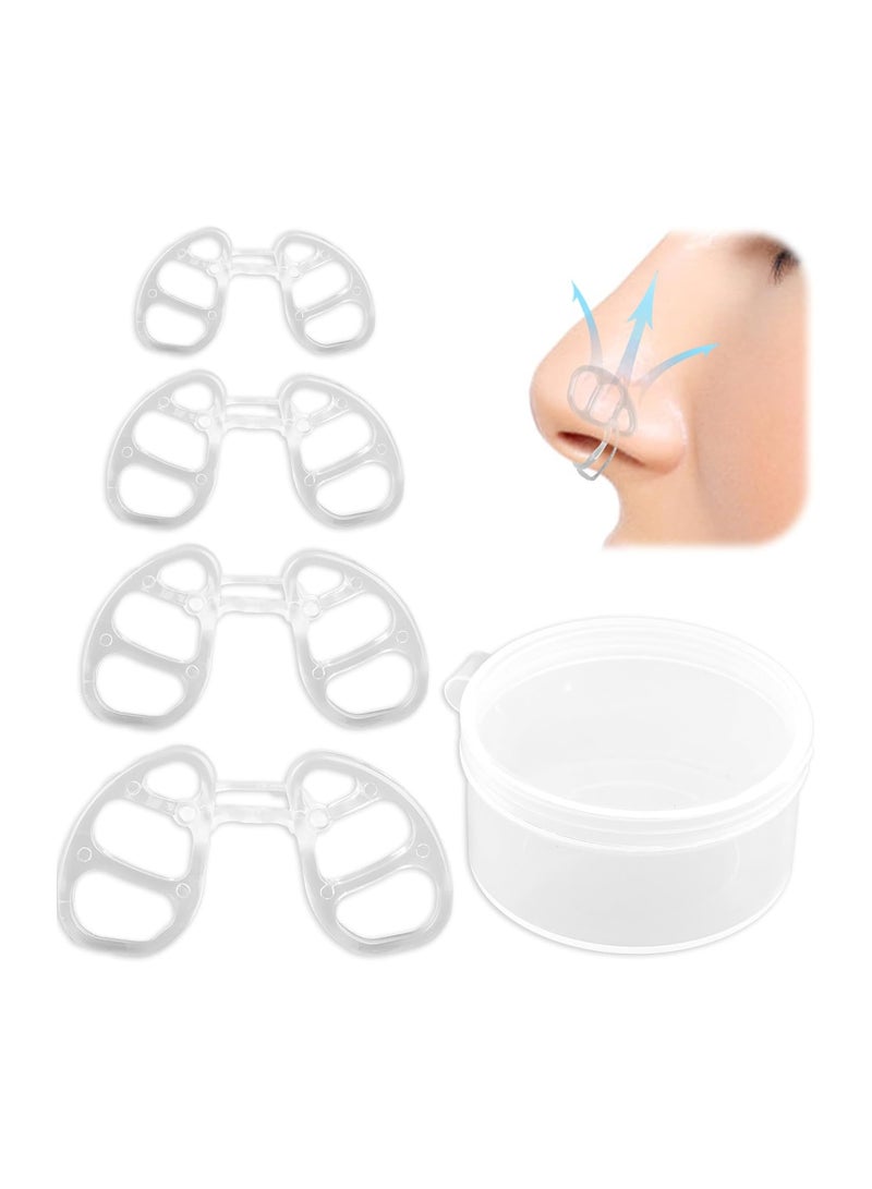 SYOSI 4 Silicone Mute Nasal Dilator for Snore Reduction - Anti-Snoring Aid Solution - 4 Sizes, Improve Airflow - Breathe Better, Sleep Better, Comfortable Nose Vents, Breathing Aids for Better Sleep - Image 1