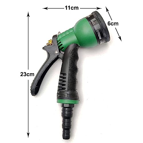GLUN® Garden Hose Spray, Washing Car 8 Different Sprays, Watering Flower, Wash Car & Homes Gun Nozzle, 8 Mode Spray Pack of 1, Plastic - Image 4
