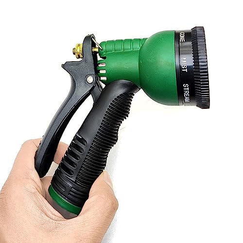 GLUN® Garden Hose Spray, Washing Car 8 Different Sprays, Watering Flower, Wash Car & Homes Gun Nozzle, 8 Mode Spray Pack of 1, Plastic - Image 5