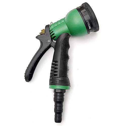GLUN® Garden Hose Spray, Washing Car 8 Different Sprays, Watering Flower, Wash Car & Homes Gun Nozzle, 8 Mode Spray Pack of 1, Plastic - Image 1