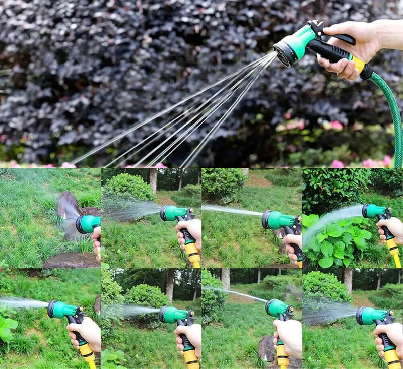 GLUN® Garden Hose Spray, Washing Car 8 Different Sprays, Watering Flower, Wash Car & Homes Gun Nozzle, 8 Mode Spray Pack of 1, Plastic - Image 2