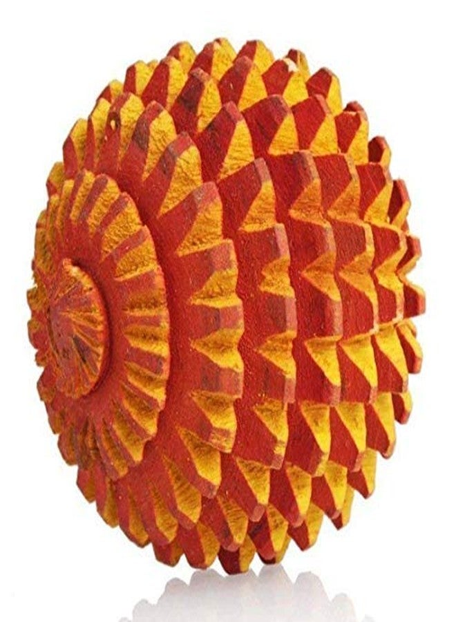 Cure18 Health and Yoga Spongy Rubber Reflex for Stress Relieving Spikes (Wooden) - Image 1