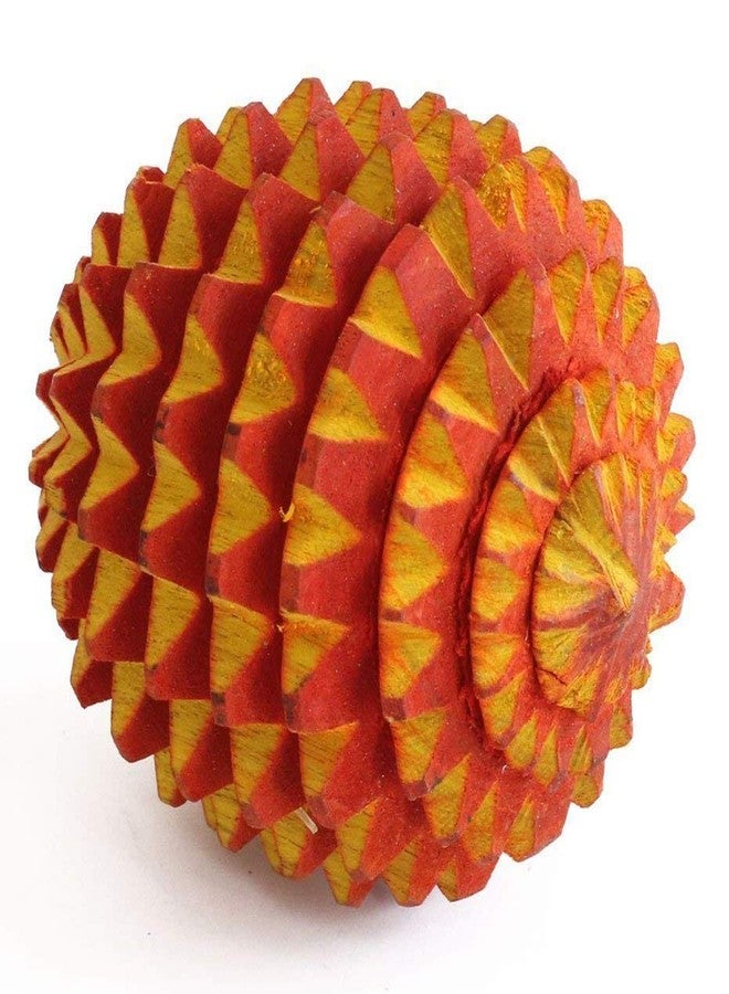 Cure18 Health and Yoga Spongy Rubber Reflex for Stress Relieving Spikes (Wooden) - Image 3