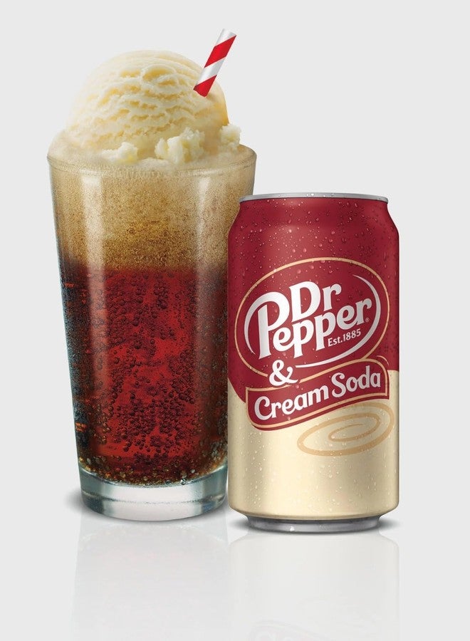 Dr Pepper & Cream Soda – 355ml Each (Pack of 6) By COUGAR | Original American Soft Drink | Smooth Creamy Vanilla Flavour | Refreshing Carbonated Beverage | Perfect Party & Travel Drink Can (IMPORTED-USA) - Image 5