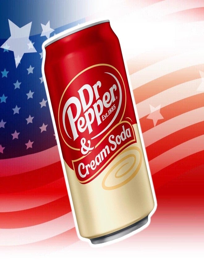 Dr Pepper & Cream Soda – 355ml Each (Pack of 6) By COUGAR | Original American Soft Drink | Smooth Creamy Vanilla Flavour | Refreshing Carbonated Beverage | Perfect Party & Travel Drink Can (IMPORTED-USA) - Image 4