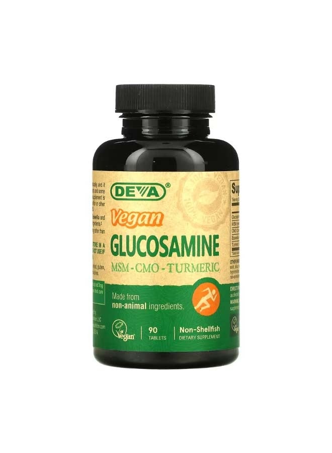 Deva Vegan Glucosamine MSM   CMO   Turmeric 90 Tablets - Image 1