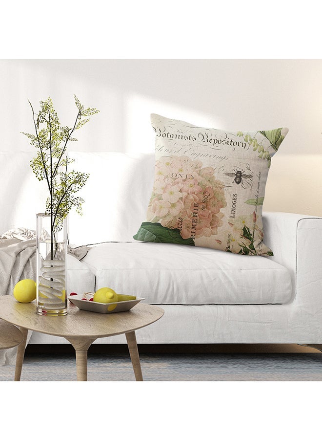 Decorative Floral Printed Cushion Cover Multicolour 45 x 45cm - Image 2
