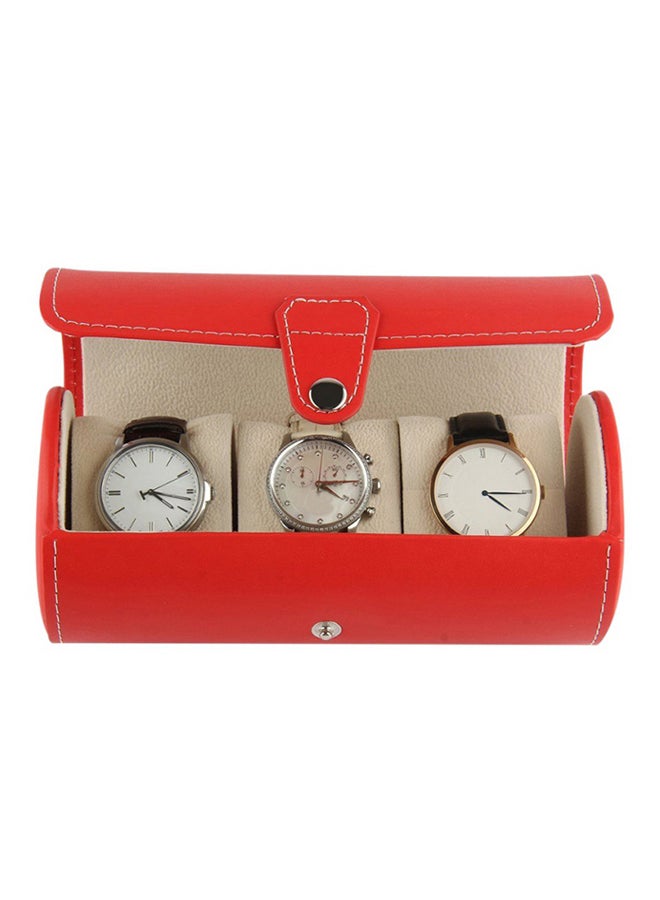 Sanda 3-Slot PU Leather Watch Box QJ1533R - Image 3