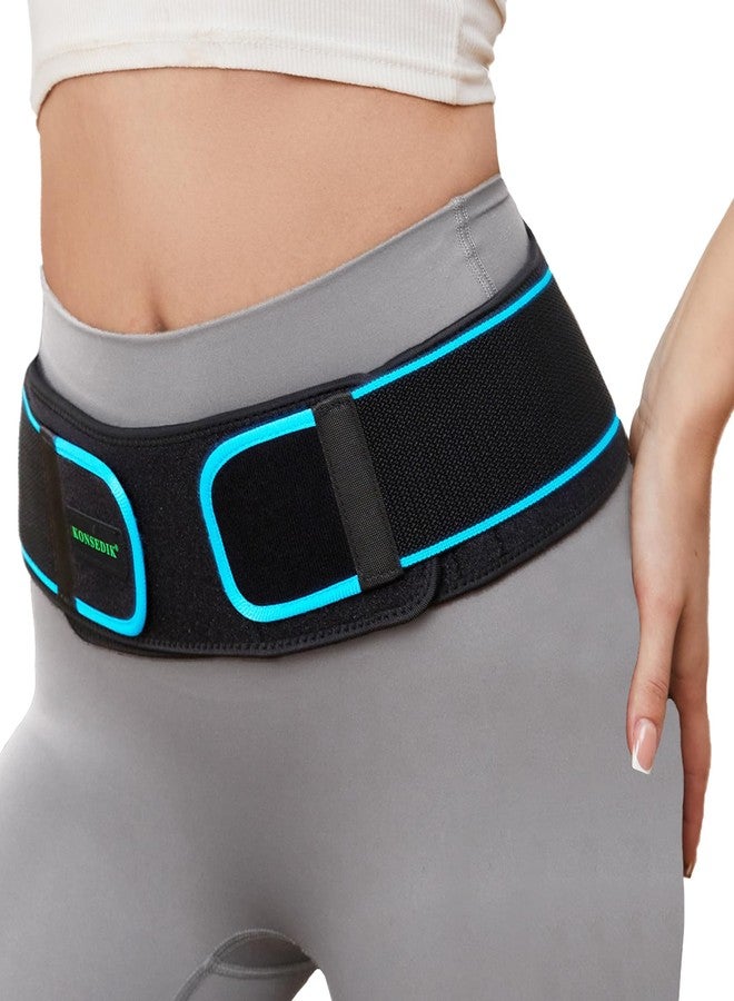 KONSEDIK Sacroiliac Belt for Women and Men, SI Joint Hip Belt for Pelvic Stabilization & Lower Back Support, Sciatica Pain Relief Compression Wrap for Pregnancy, Postpartum, Herniated Disc(Black, Large) - Image 1