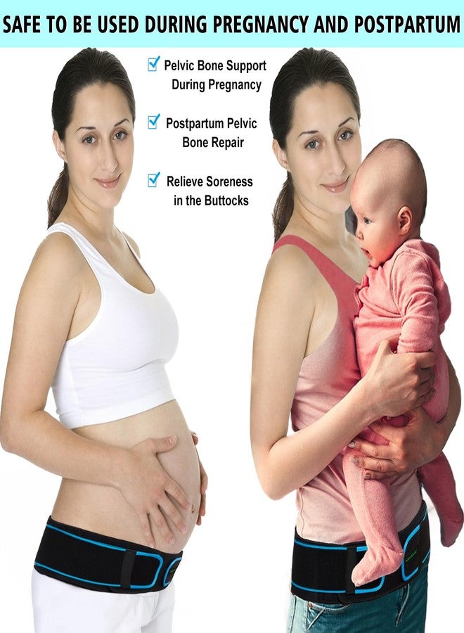 KONSEDIK Sacroiliac Belt for Women and Men, SI Joint Hip Belt for Pelvic Stabilization & Lower Back Support, Sciatica Pain Relief Compression Wrap for Pregnancy, Postpartum, Herniated Disc(Black, Large) - Image 4