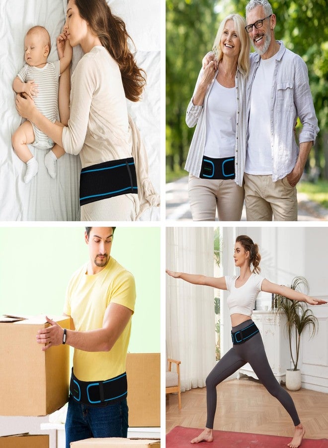 KONSEDIK Sacroiliac Belt for Women and Men, SI Joint Hip Belt for Pelvic Stabilization & Lower Back Support, Sciatica Pain Relief Compression Wrap for Pregnancy, Postpartum, Herniated Disc(Black, Large) - Image 5