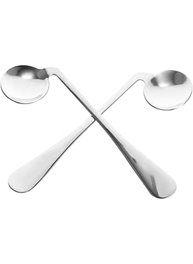 Adaptive Spoons 2 Pack Textured Handles for Elderly Improved Grip Seniors - Image 1