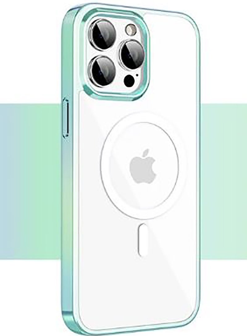 X-level غطاء شفاف من X-level لجهاز iPhone 15 Pro ماغسيف - أخضر