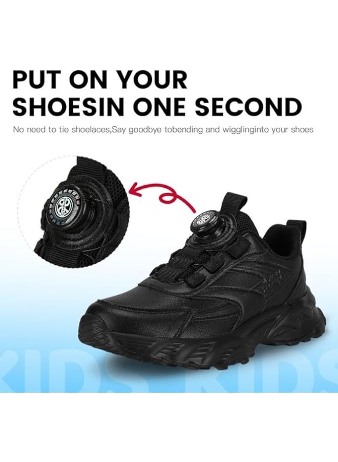 Lucky Kids Kids Sneakers with Adjustable Dial Laces - Breathable Running Shoes for Boys Girls, Lightweight No Tie Twist Lace Athletic Shoes for School Sports - Image 2