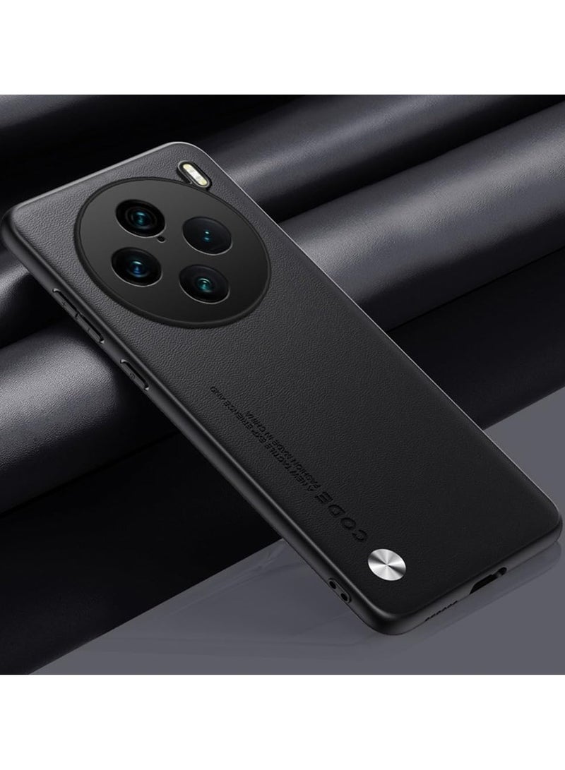 general Compatible with Vivo X100 Pro 5G Case, Soft TPU Artificial Leather case, Ultra-Light Camera Protection Leather Cover Case for Vivo X100 Pro - Image 1