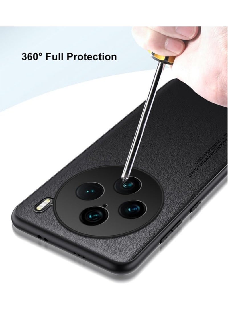 general Compatible with Vivo X100 Pro 5G Case, Soft TPU Artificial Leather case, Ultra-Light Camera Protection Leather Cover Case for Vivo X100 Pro - Image 3