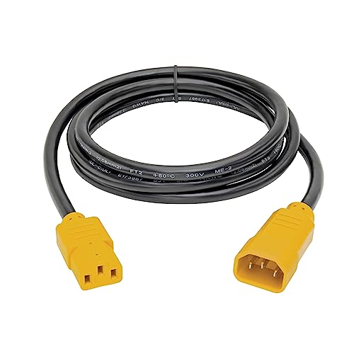 Tripp Lite Heavy-Duty Power Extension Cord 15A, 14AWG (IEC-320-C14 to IEC-320-C13 with Yellow Plugs) 6-ft.(P005-006-YW) - Image 3